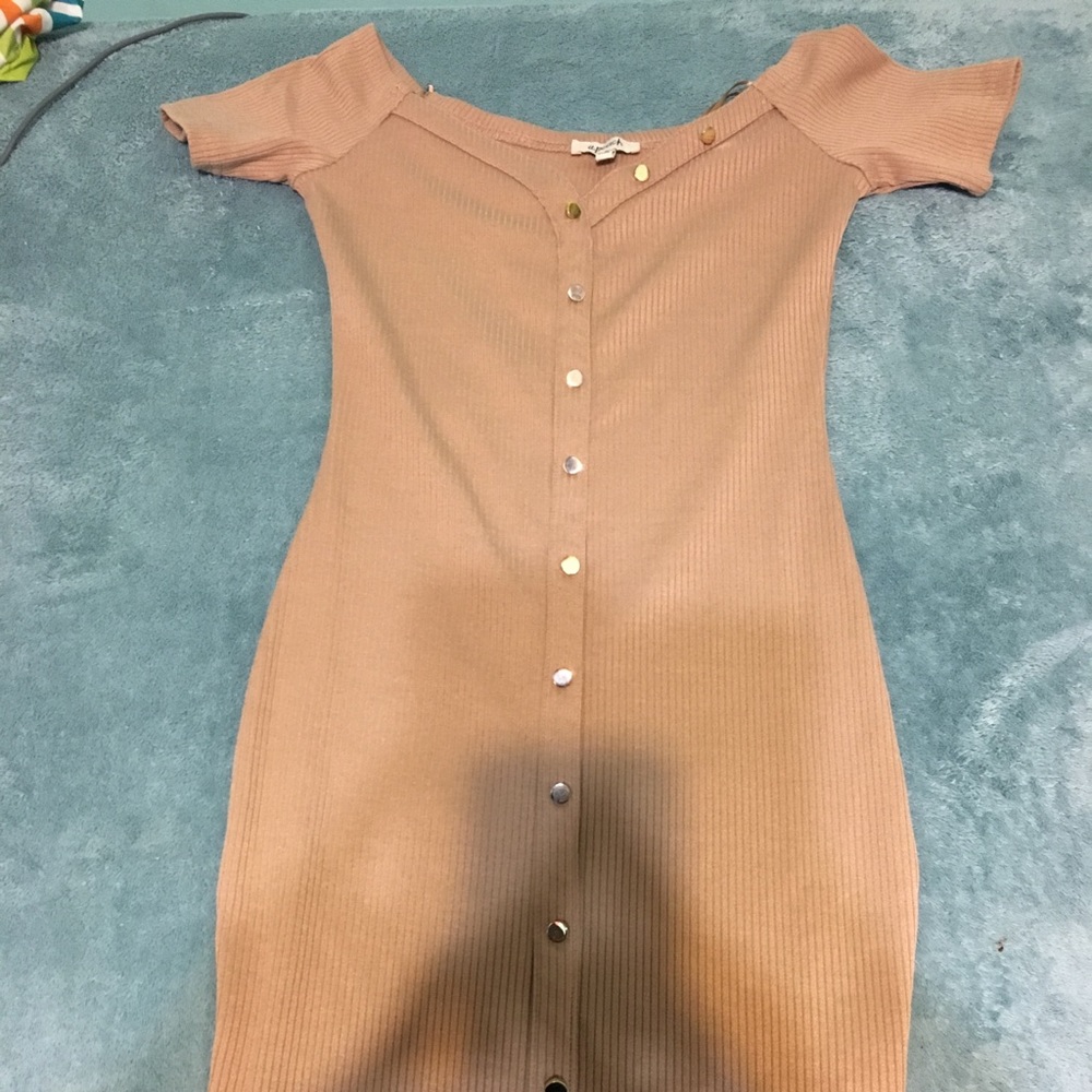 Any occasion tan dress. - Picture 2 of 2